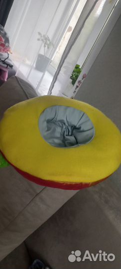 Шапка на детский осенний утренник- грибочек