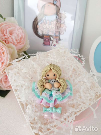 Брошь из полимерной глины