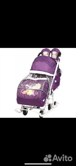 Санки - коляска Nika - Disney Baby 2 Винни Пух