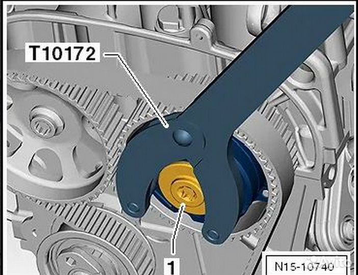 Ключ для фиксации валов VAG T10172