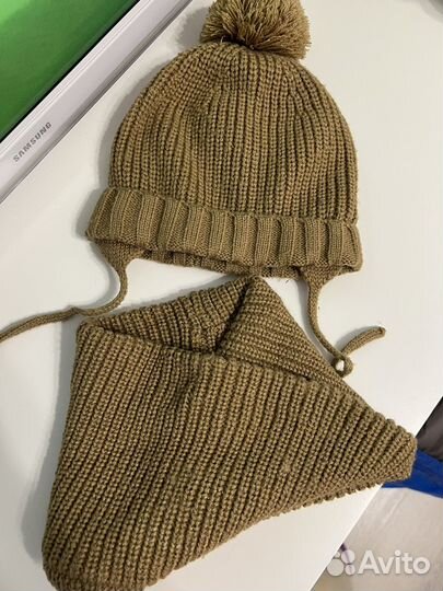 Комплект шапка и снуд варежки zara