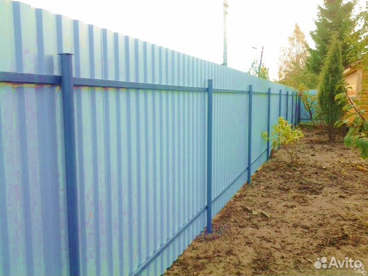 Заборы из профнастила, евроштакетника, 3D