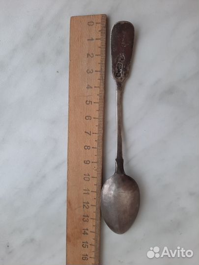 Старинная ложка серебро клеймо 