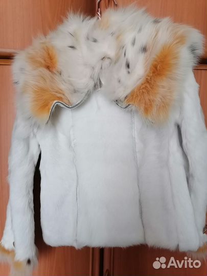Шуба из козы белая