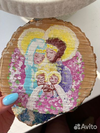 Декор для дома Семья, спил дерева