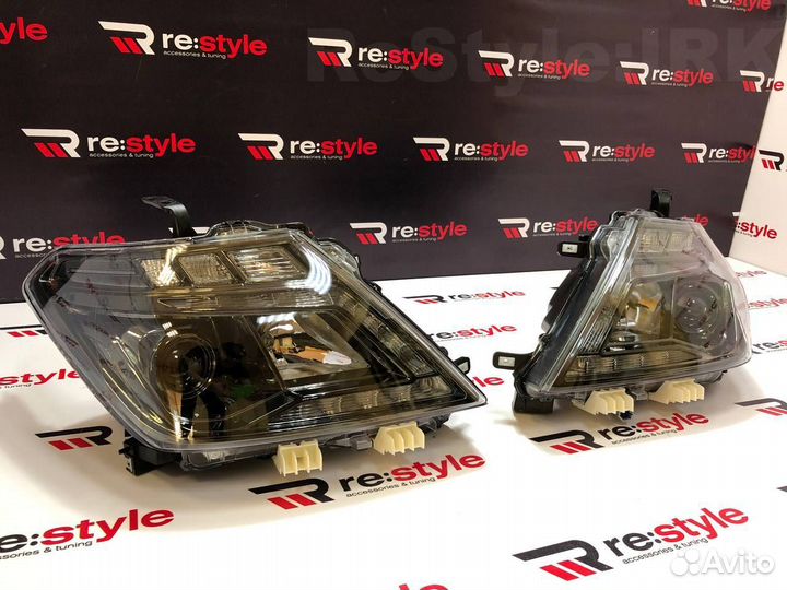 Фары Nissan Patrol 62 LED Бег поворотник Темные