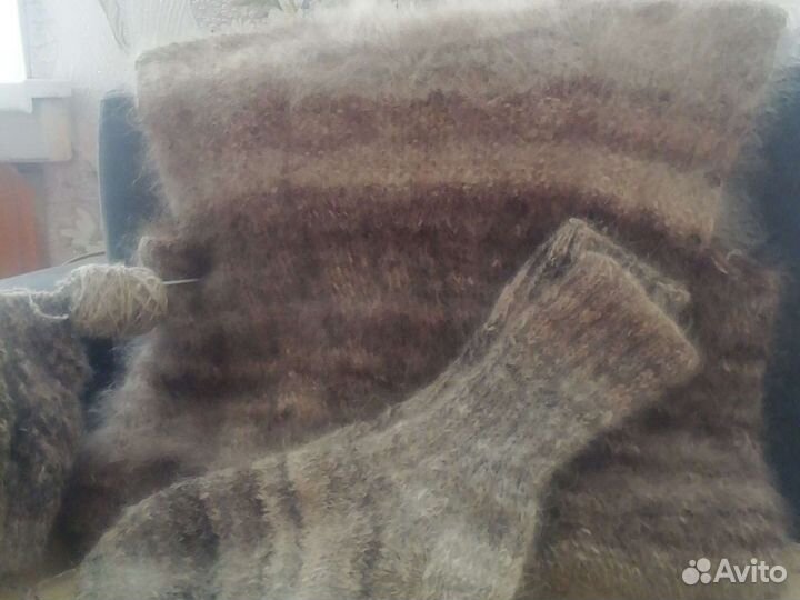 Собачья шерсть пряденая