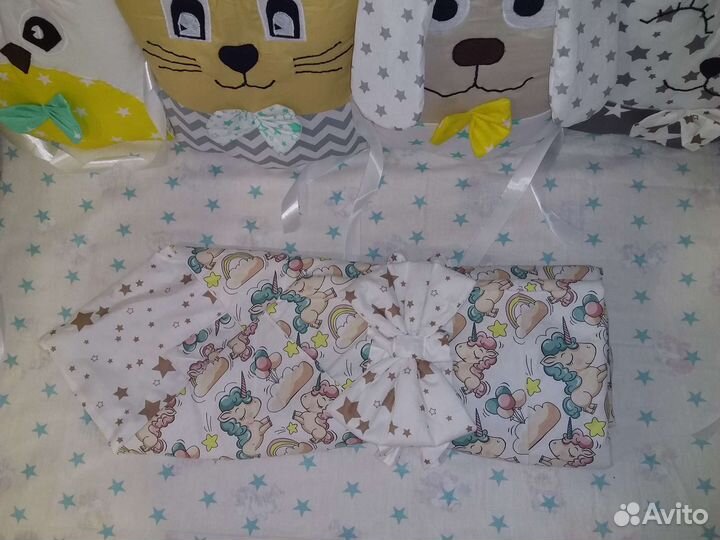 Бортики в кроватку новые