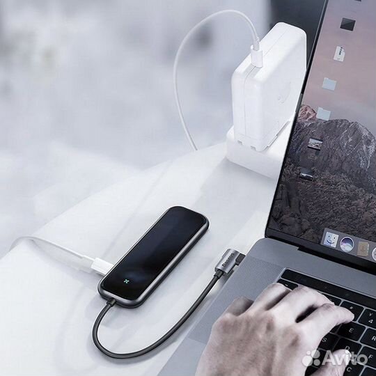 Хаб Type-C Baseus cahub-BZ0G (3xUSB3.0+HD4K+PD)