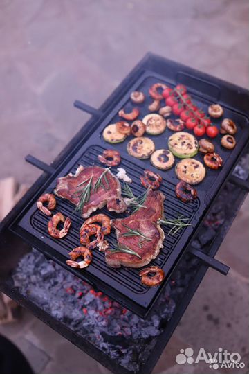 Камень для мангала гриль/выемка 50х30х3