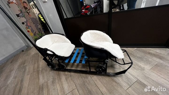 Санки коляска для двойни