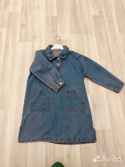 Джинсовое платье на девочку 134