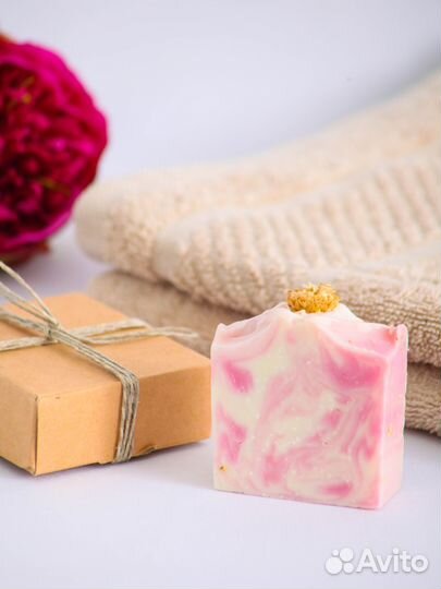 Мыло натуральное ручной работы твердое Эвкалипт
