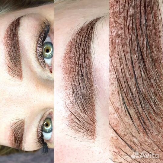 Татуаж брови,губы,глаза.Пудровые брови.Тату