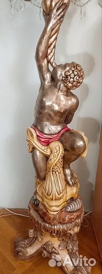 Напольный светильник Мавр, винтаж Италия