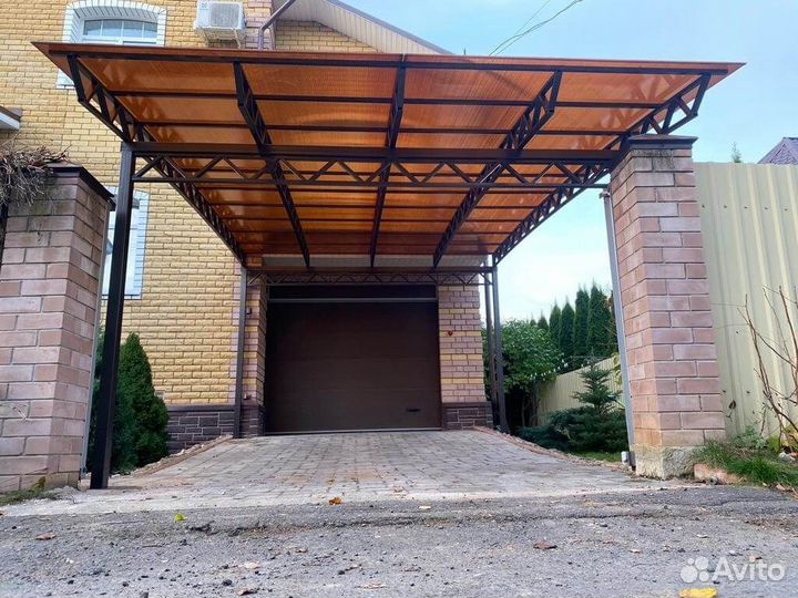 Навесы из поликарбоната для автомобиля