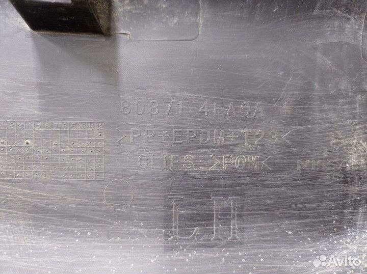 Молдинг двери передней левой Nissan Qashqai