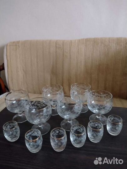 Фужеры и стопки 5 пар