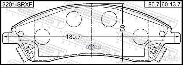 Колодки тормозные cadillac SRX 04-08 передние 3