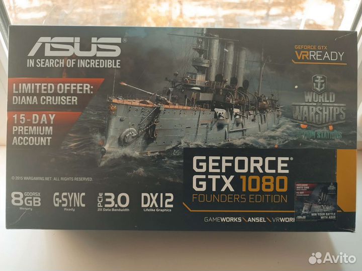 Видеокарта asus geforce GTX 1080