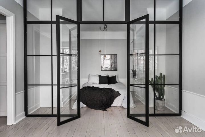 Стеклянные перегородки в стиле Loft