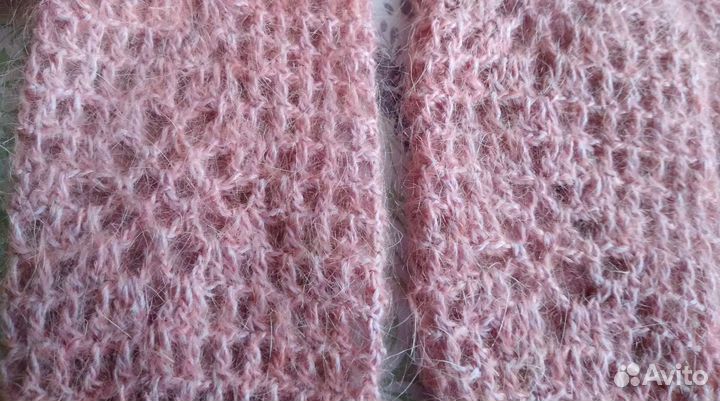 Варежки пуховые ажурные