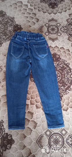 Джинсы утеплённые, для девочки, рост 146-150