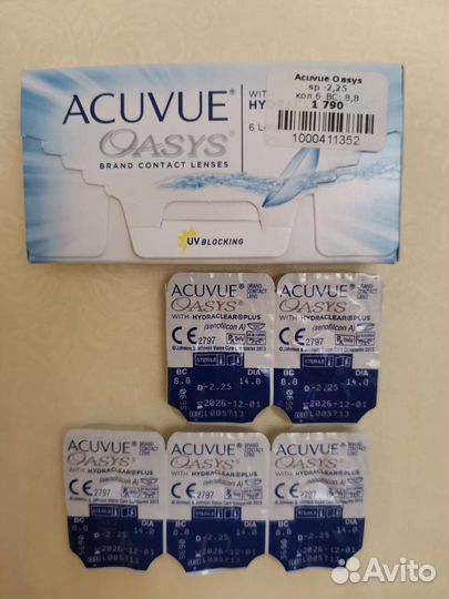 Линзы контактные acuvue oasys - 2.25