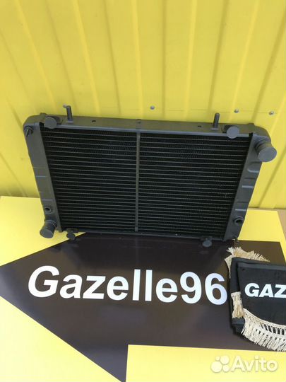 Радиатор на Газель медный 2х рядный