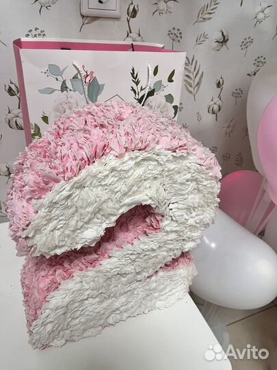 Объемная цифра 2 на день рождения