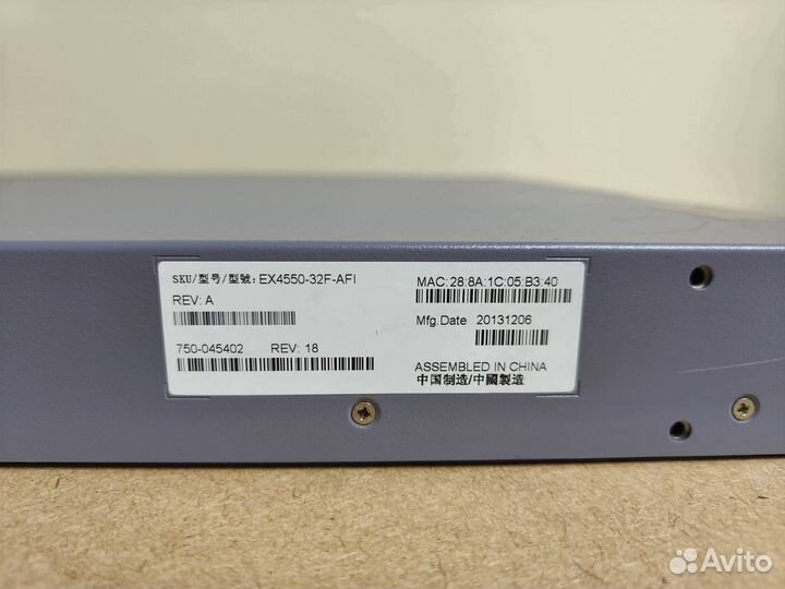 Коммутатор Juniper EX4550-32F-AFI