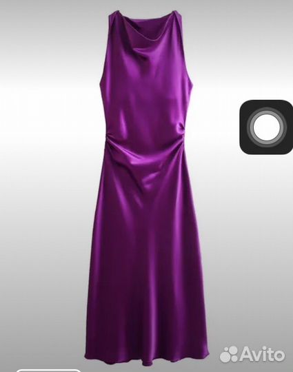 Атласное платье новое М вечернее