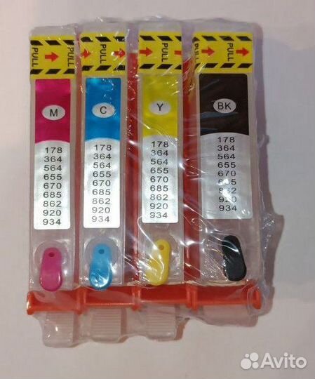 Перезаправляемые картриджи HP 178 новые с чипами