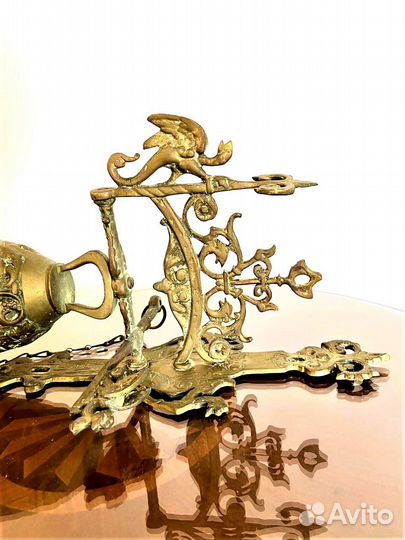 Колокол придверный антикварный бронза Франция 19 в