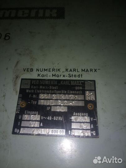 Veb numerik karl marx stadt(tud 6) преобразователь