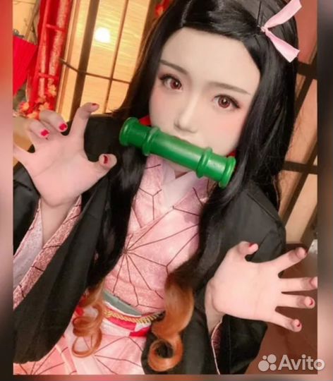 Косплей Незуко, с париком и полным комплектом