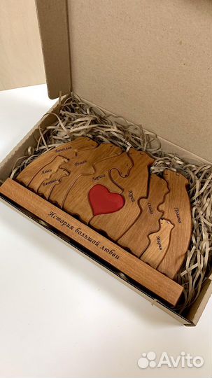 Подарок семье мишки с гравировкой родителям