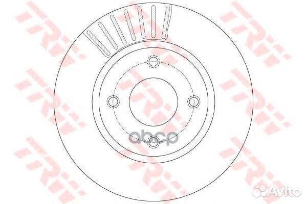 Диск торм.пер. Tiida DF6142 TRW
