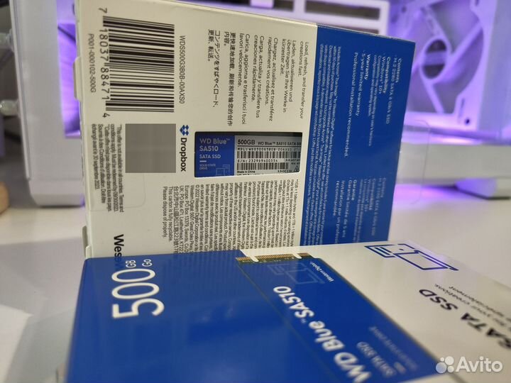 Новый 500 гб SSD M.2 накопитель WD Blue SA510