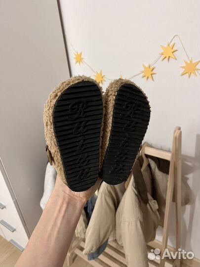 Сабо клоги детские плюшевые