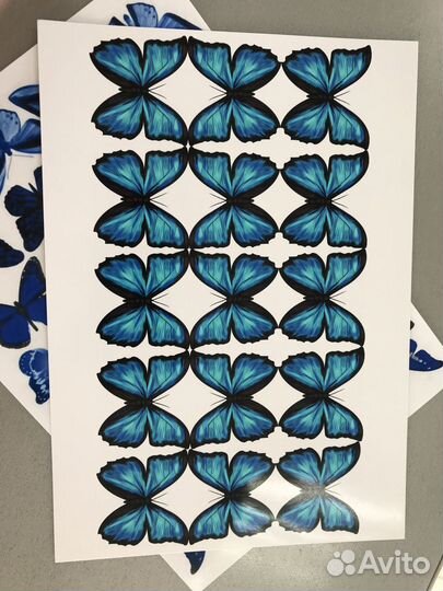 Бабочки для букета печать цветная