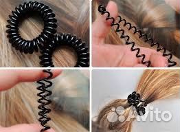 Резинки пружинки для волос 5 шт