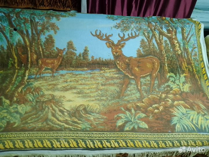 Легендарный настенный ковер с оленями
