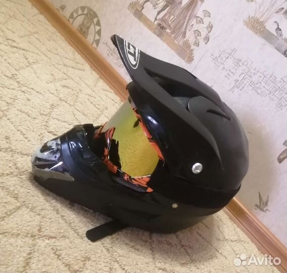 Шлем для мотокросса с очками