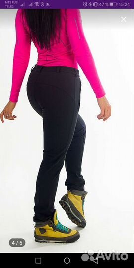 Брюки на флисе ветрозащитные