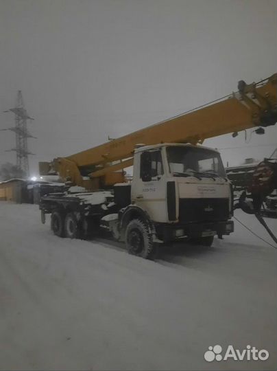 Аренда и услуги автокрана, 25 т, 21.7 м, с гуськом 9 м