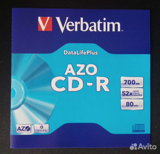 Оптический диск CD-R Verbatim 700мб 52x