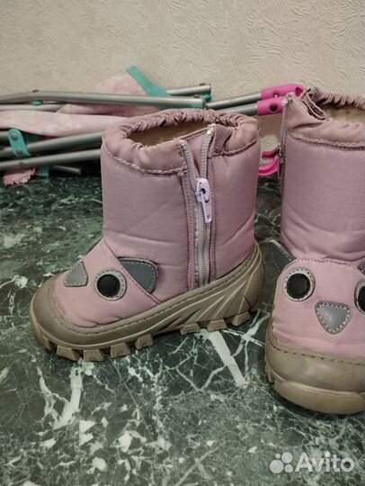 Сапоги дутики для девочки 23 зимние