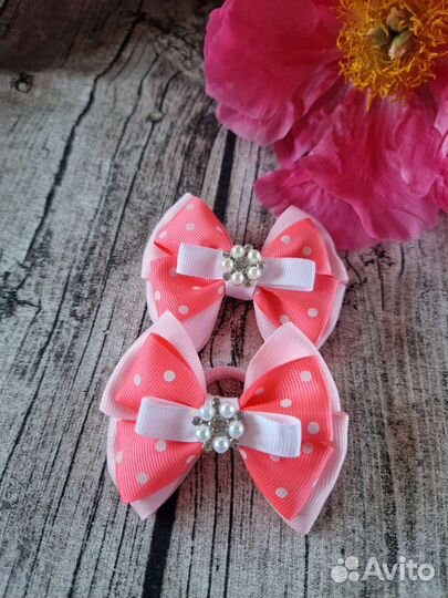 Бантики ручной работы, Резинка для волос