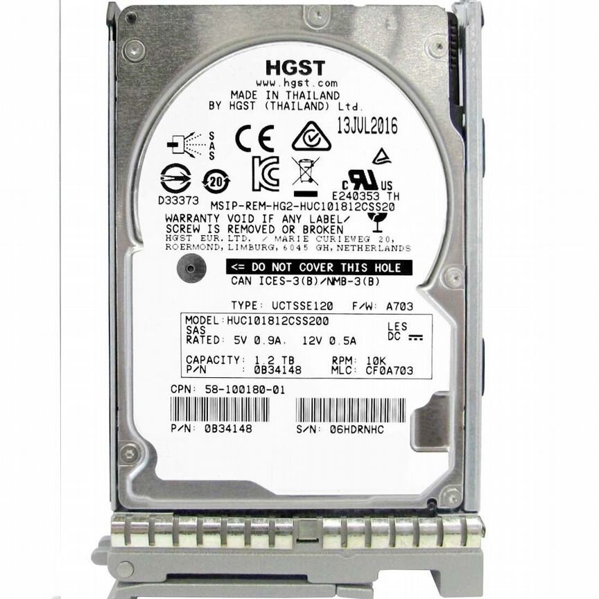 [UCS-HD12TB10K12G] Жесткий Диск Cisco 1,2tb Sas 2,5" Ucs-Hd12tb10k12g